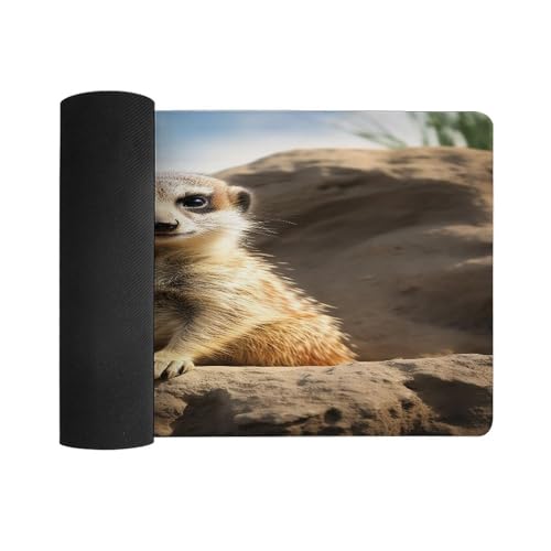 Meerkat Animal Desk Pad para Oficina y Casa, Antideslizante miniatura 3