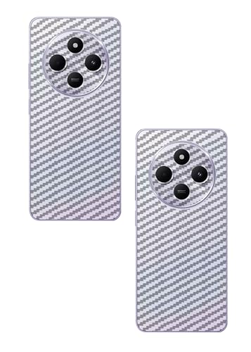 Image of (Pack of 2) Compatible with Redmi A4 5G / 14C 5G / Poco C75 5G Skin Sticker /Vinyl wrap /Protective Film Mobile Back Skin Carbon Fiber 3D Transparent by Candeal Mizhan(Only Back)