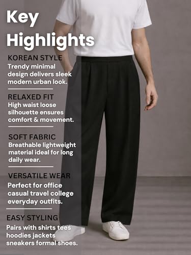 Image of Korean Pants for Man | Trekking Pants | Korean Trousers | Baggy Trackpants for Men - Effortless Style, Confident Feel, Free Movement, All-Day Comfort