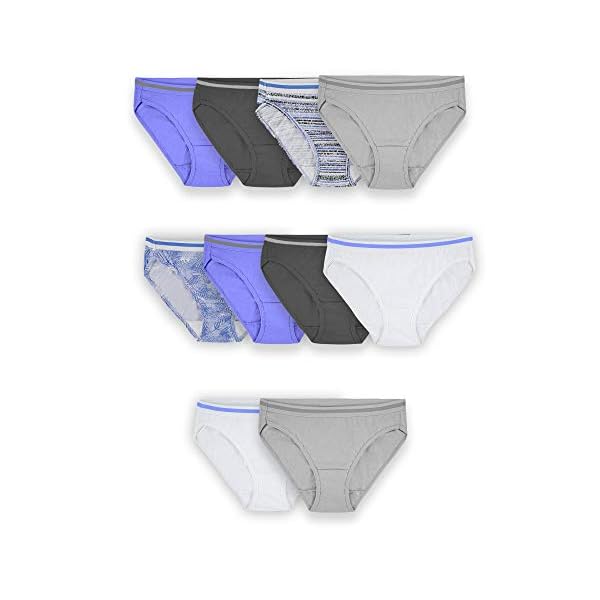 Fruit-of-the-Loom-Womens-Tag-Free-Cotton-Bikini-Panties Fruit of the Loom Women's Eversoft Cotton Bikini Underwear, Tag Free & Breathable, Cotton-10 Pack-Colors May Vary, 8