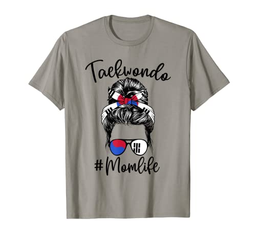 Taekwondo Mamá La Vida Desordenada Cabello Karate Mamás Camiseta