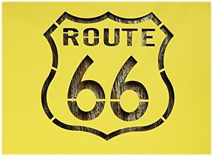 Amazon 紙製 ステンシル 型紙 ワンシート ルート66 標識ロゴ R66 テンプレート 通販