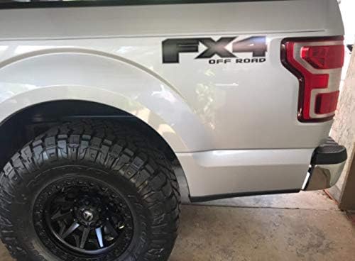 Miniatura 6 de Decal Mods FX4 - Calcomanías de fibra de carbono, diseño negro con borde ligero para Ford F250 F350 (2017-2020) - FCFB [Juego de 2]