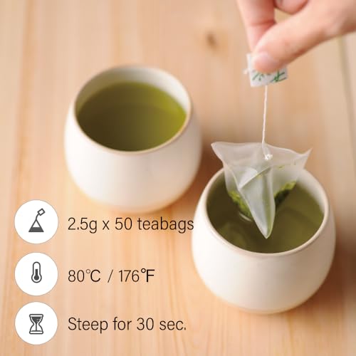 Té verde premium Fukamushicha Sencha 2.5g x 50 saquitos miniatura 3