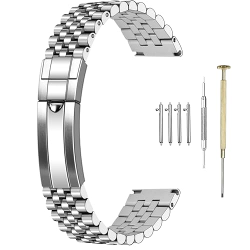 Bracelet Jubilé en acier inoxydable 20mm et 22mm à dégagement rapide pour montre homme