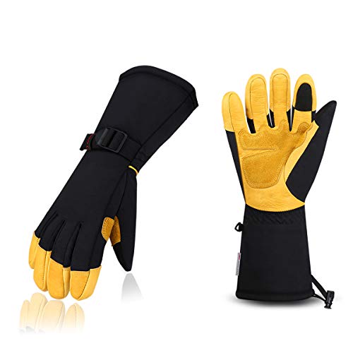 CCBETTER Guantes de esquí, Guantes de Nieve Hombre Mujer para Impermeable con 3M Thinsulate, Pantalla táctil para Esquí, Senderismo y Otros Deportes Invernales al Aire Libre