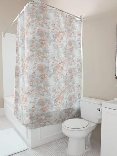 Rideau de douche rose poudré en tissu pour une salle de bain cocoon - 6