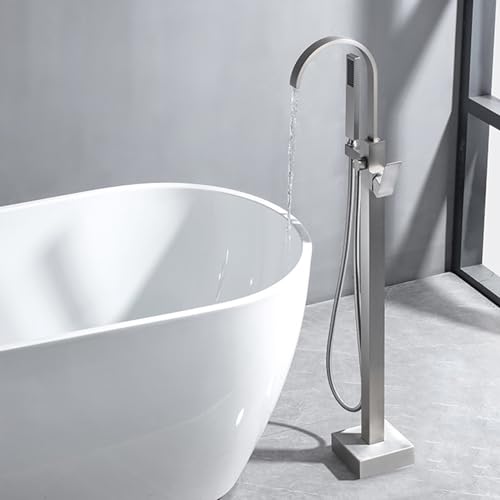 MRKU Grifo de bañera de pie Monomando Giratorio 360°