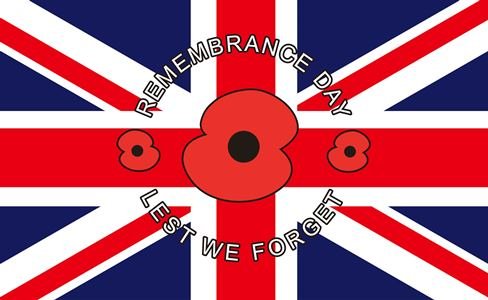 5ft x 3ft (150 x 90 cm) Union Jack Poppy Remembrance Day War Heroes 100% Polyester Material Flag