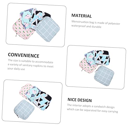 Healeved 8 Pçs Bolsa De Armazenamento De Absorvente Higiênico Conjunto De Viagem Kit De Maquiagem De