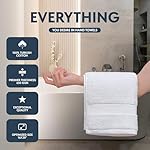 Luxury White Hand Towels - Soft 100% Turkish Cotton | Highly Absorbent Hotel spa Bathroom Towel Collection | 16x30 Inch | Set of 6 - Image 2