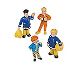 Elvis, Penny, Tom und Norman Simba 109251066 Feuerwehrmann Sam Sammelfiguren Serie 1, 4 Figuren