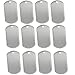 PERTTY 100 Pcs Shiny Stainless Steel Military spec Rolled Edge Backing Dog Tags - BLANK