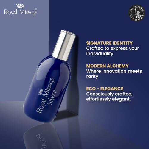 Image of Royal Mirage Silver Eau De Cologne | All-Day Freshness | Perfume for Man & Woman | Timeless Sophistication | Long-Lasting Fragrance | Citrus, Floral & Woody Notes | Affordable Luxury | 120ml