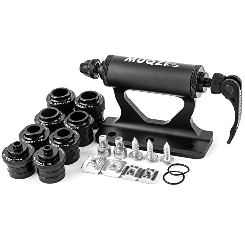 Bike Fork Mount, Upgraded Quick Release Thru Axle Bicycle Fork Rack Block with 4 Adapters for Car Trucks Vans SUV Transport and Storage, Black by MUQZI - Used condition - US$17.61