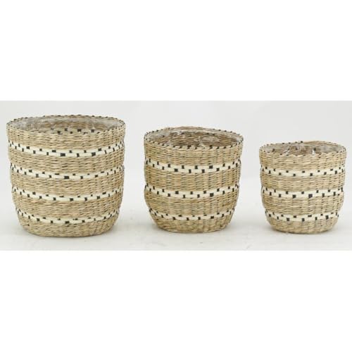 Cache-Pots en Jonc de Qualité Supérieure AUBRY GASPARD | Design Élégant Noir - 5