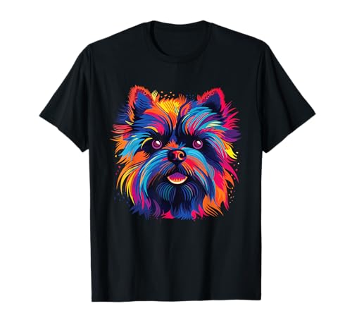 Watercolor Colorful Affenpinscher Dog T-Shirt