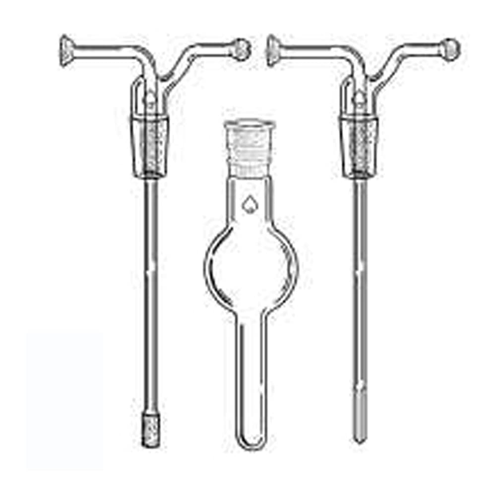 7529-14 Stopper Only for Air Sampling, Smog Bubbler, 24/40 Joint, 8 mm OD Tube with 1.5 mm ID Capillary Orifice Tapered Tip