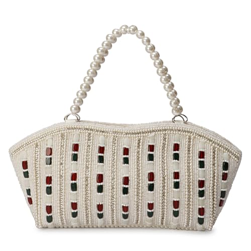 Image of LONGING TO BUY Hand Crafted Designer Box Clutch - Zari Embroidery For Women