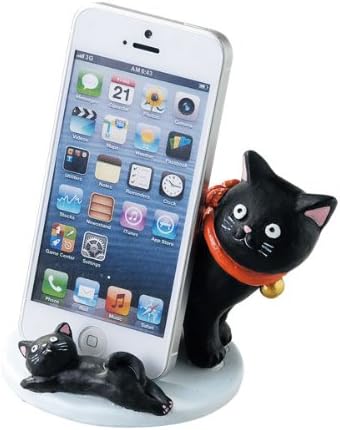 Amazon Co Jp スマートフォン スマホ スタンド ホルダー スマートフォンスタンド 猫日和 スマホスタンド 親子クロ Scz 15 Bk ホーム キッチン