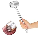 Zhongtou Ablandador De Carnes Mazo Para Carne De Doble Cara Martillo Para Carne De Acero Inoxidable De Metal Impermeable 28cm de Largo por Pollo/Ternera/Cerdo/Nueces