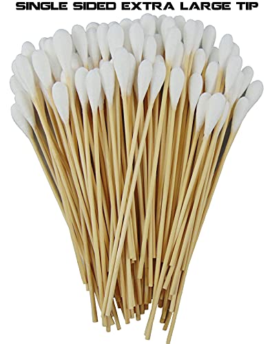 (Single Extra Large Tip) Type-III 100pc Gun Cleaning 6 Inch Cotton Swabs