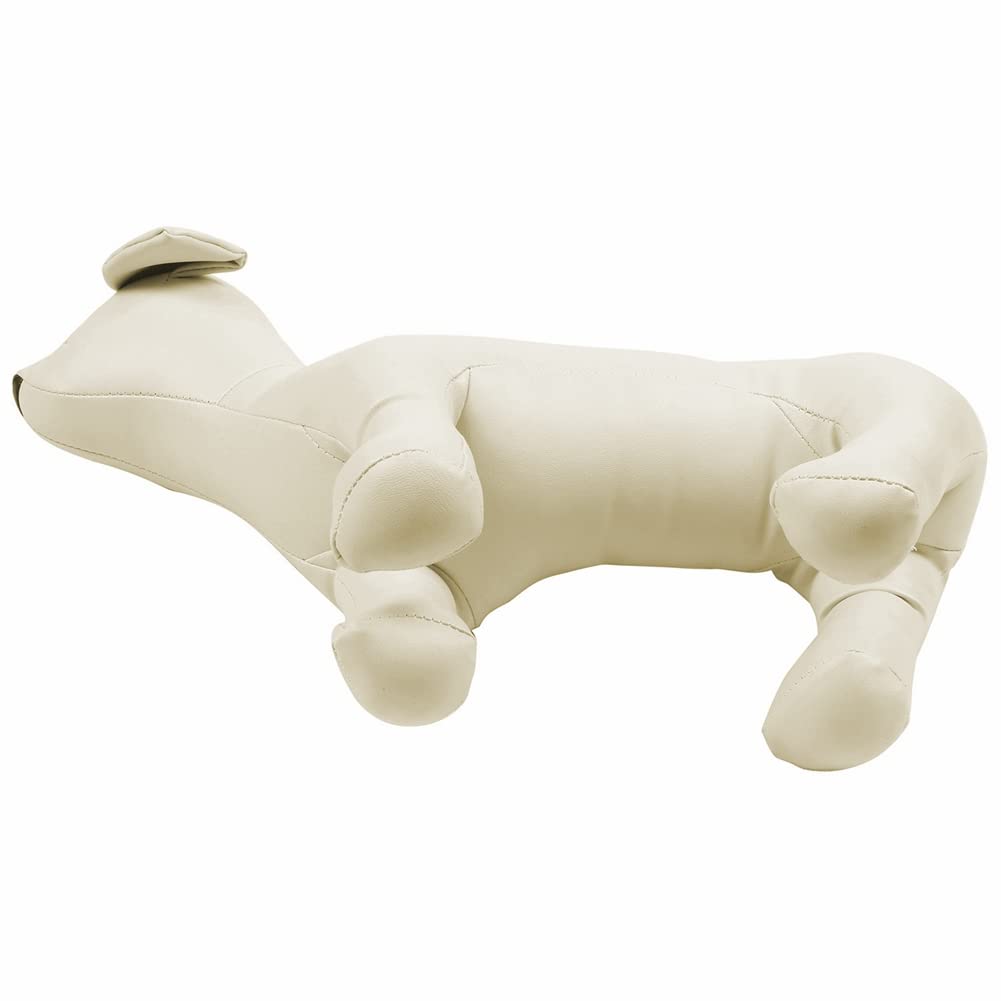 Mannequins en cuir pour chien position debout modèles animaliers magasin Mannequin d'affichage blanc S