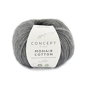 Katia Mohair Cotton bol 50 gram 225 meter grijs (71)