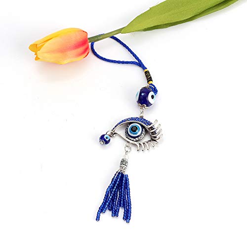Kiwilife Lucky Car Interior Decoration Evil Eye Hanging Pendant Car Or Home Wall Hanging Ornament Accessories (Blue) #TOP4
