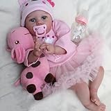 CHAREX Lifelike Reborn Baby Dolls - 20 Inch Realistic Newborn Baby Doll Soft Body Real Life Baby Dolls Girl with Accessories Gifts Toy for Kids Age 3 + & Collection