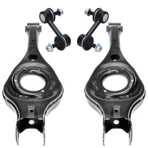 Image of Detroit Axle - 4pc Rear Suspension Kit for 2006-2010 Hyundai Sonata 2006-2011 Azera, 2 Lower Control Arms Assembly 2 Stabilizer Sway Bar Links 2007 2008 2009 Replacement
