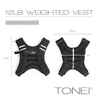 Tone Fitness Black Weighted Vest, 12 Lbs — image 4