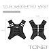 Tone Fitness Black Weighted Vest, 12 Lbs
