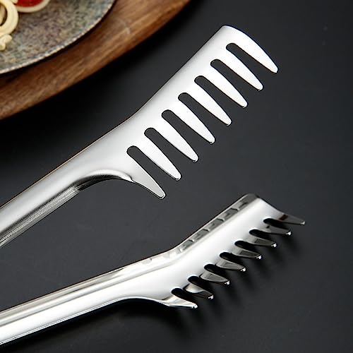 vzfit Garfo para Macarrão - colher de macarrão com dentes e pinças de espaguete | Servidor de espagu