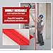 (2-Pack) 4 ft x 7 ft Plastic Zipper Door Dust Protector (Red Zippers) - Heavy-Duty Plastic Sheeting with Zipper Door Dust Protection - Easy to Install and Remove - Includes 3 cm x 10 m Gaffer Tape