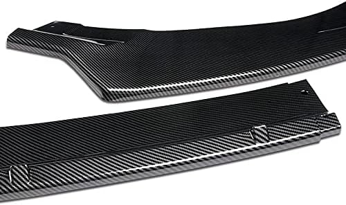 Miniatura 2 de PU/519/PCF Kit de cuerpo de parachoques delantero con impresión de fibra de carbono, labio divisor 3 piezas compatible con Golf GTI MK7 2014-2020