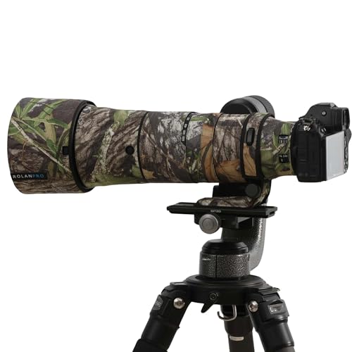 ROLANPRO Funda Protectora Impermeable de Camuflaje para Nikon Z 180 600 mm F/5.6 6.3 VR Rain Cover Lens Funda Protectora para Ropa #17 Jungle Impermeable