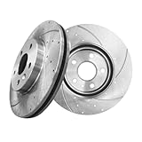PM Auto Front 276mm Drilled Slotted Brake Disc Rotors Compatible With 2012-2020 Chevrolet Sonic