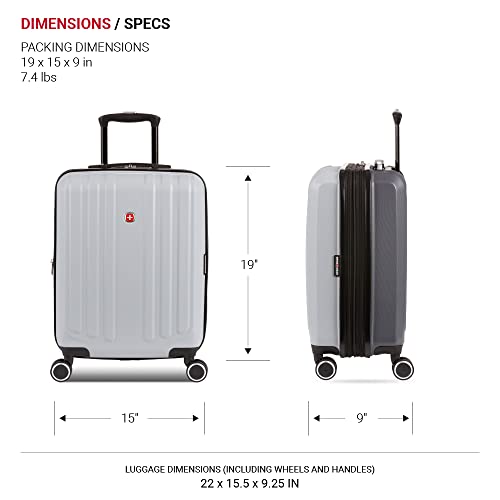 SwissGear Duet Expandable Luggage, Hard Shell Carry-On Luggage with Spinner Wheels - image 5