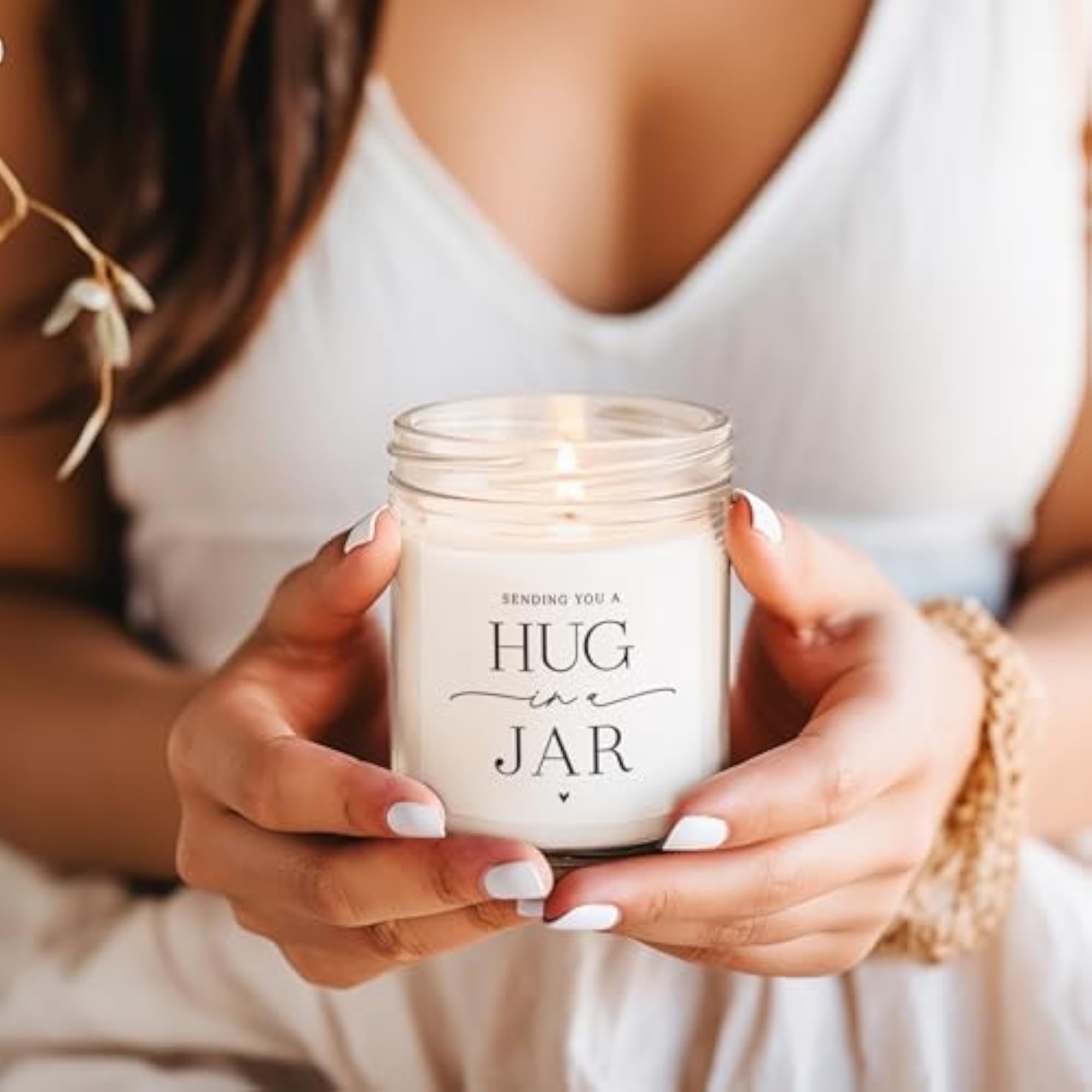 Warm Hug in a Jar Scented Candle, Relaxing Aromatherapy Gift