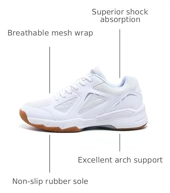Women's Pickleball Shoes - AMZ-P601, Non-Slip, Cushioning, Anti-Torque, Breathable Court Shoes