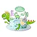SINGH Decorazione Torta Dinosauro Compleann Dinosauri Topper Kit Topper Dinosauro con Colla e Stick per Feste di Compleanno Bambini Dinosauro Tema Torta Decorazioni