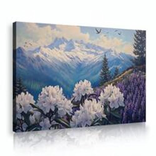 Toile lavande art mural 60x80cm moderne pour salon