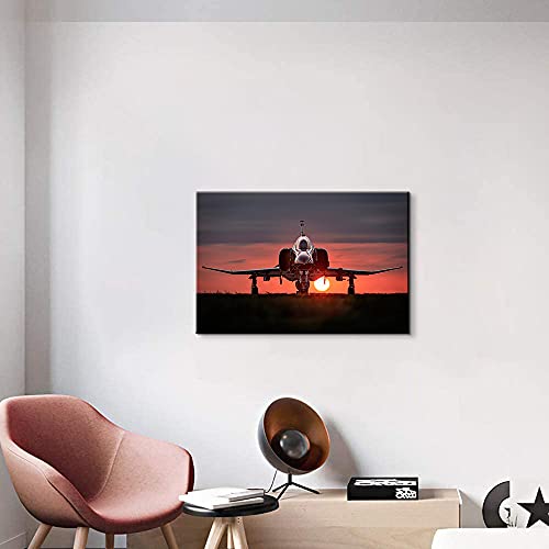 Aviation Decor F-4 Phantom Poster Airplane Wall Art Aircraft Art Airplane Pictures For Wall Military Wall Decor Air Force Poster Aviation Wall Decor Fighter Jet Wall Art For Boys Room Decor (16''Hx24''W) #TOP3