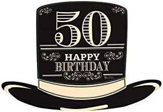 Givi Italia Cappello a Cilindro Piatto in Carta con Laccio 50 Anni Happy  Birthday Festa Compleanno 4 pz : Amazon.it: Giochi e giocattoli