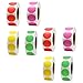 WINOMO 8 Rotoli Rotondi Color Sigillo Adesivi Cerchio Forma Scrapbook Decalcomanie Manuale Account Decalcomanie DOT Codifica Adesivi Personalizzare I Bagagli per I Bagagli per Skateboard