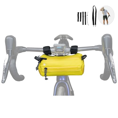 Lumiere & Co. Bolsa para Manillar de Bicicleta, Práctica y Pequeña Bolsa Frontal de Almacenamiento (Mini, Yellow)