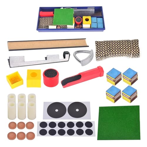 Kit de réparation de pointes de queue de billard avec 28 embouts et pinces de remplacement