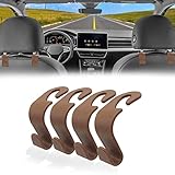 4pcs Car Headrest Hook Multipurpose Hangers Storage Organizer Interior, Accessories for Purses, Bags, Fashion Back Seat Hanger, General Purpose - Car Storage Box (Yellow)