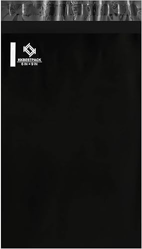 KKBESTPACK 1000 bolsas de envío de polietileno para pequeñas empresas de 6 x 9, sobres de paquete autosellantes